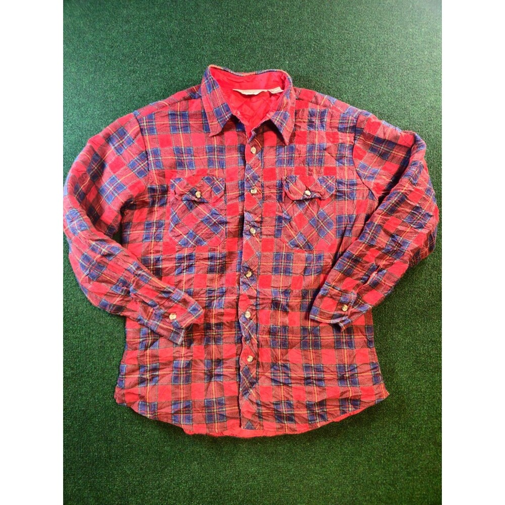 Vintage Timber Run Quilted Lined Plaid Shirt Jacket Men’s Large